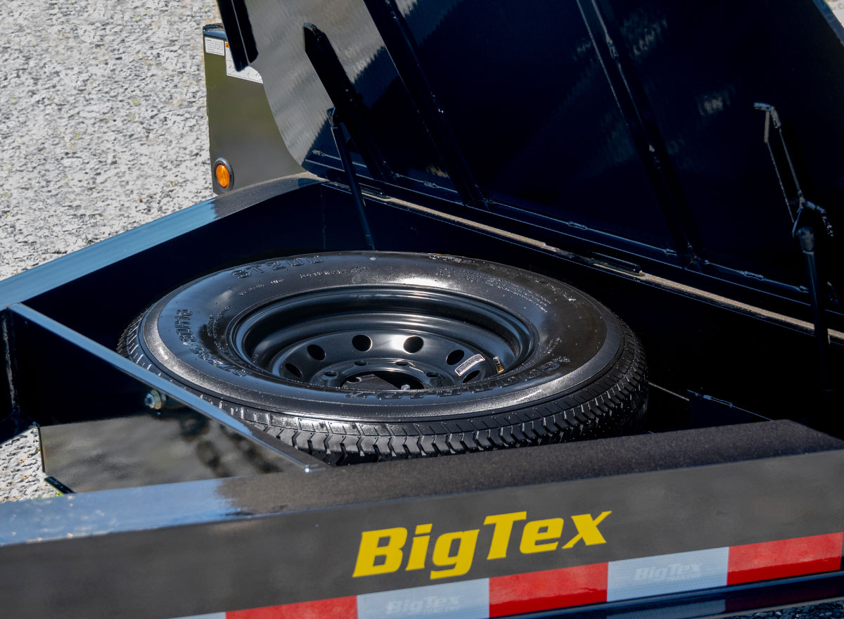 spare tire tray on a Big Tex Trailer